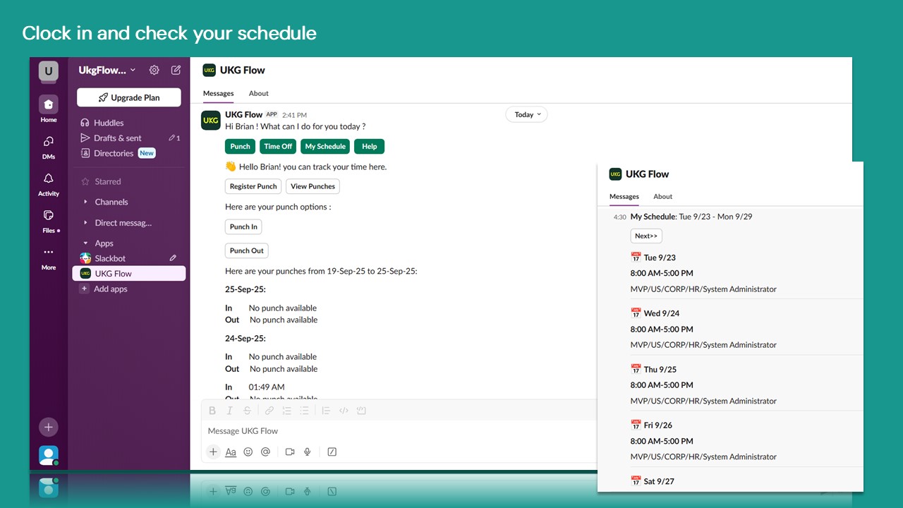 UKG Punch and View Schedule